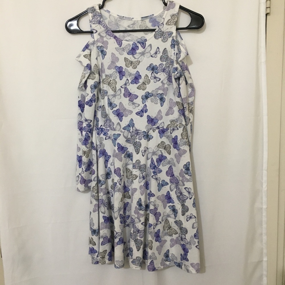 3/$35❤️Children’s place butterflies L/S Dress L - Picture 2 of 9